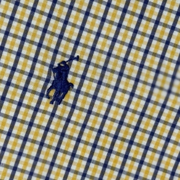 Ralph Lauren Blake Shirt Mens Large Blue Plaid Button Down Long Sleeve Cotton - Picture 5 of 6